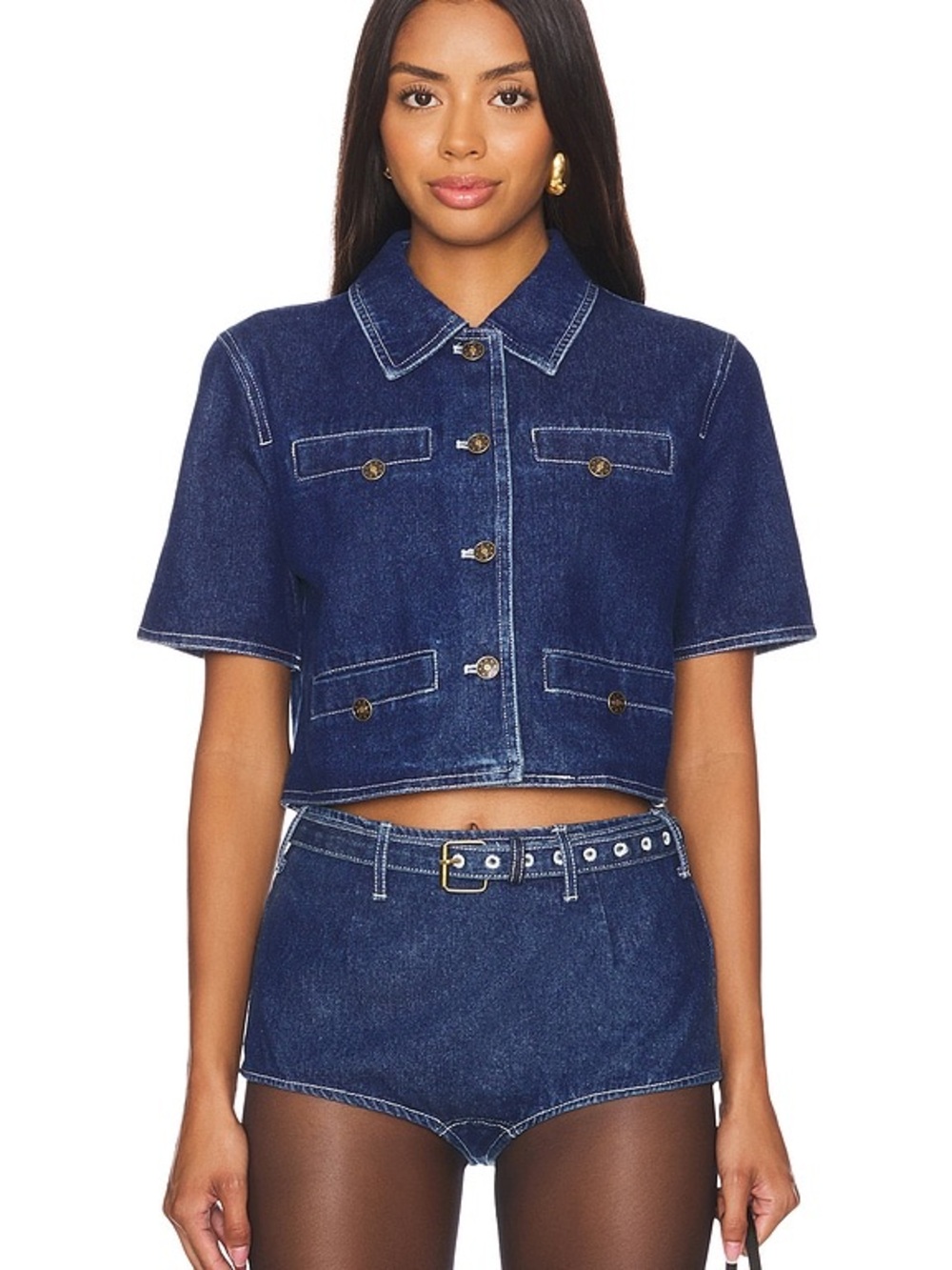 Lioness Halston Denim Top